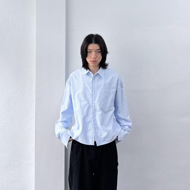 Daily Short-Length Stripe Shirt