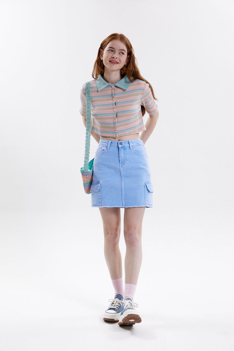 CARGO POCKET COLOR SKIRT