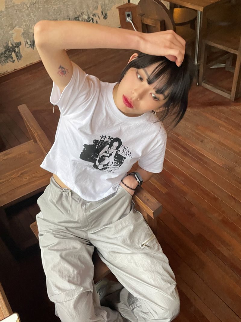 Old vintage crop t