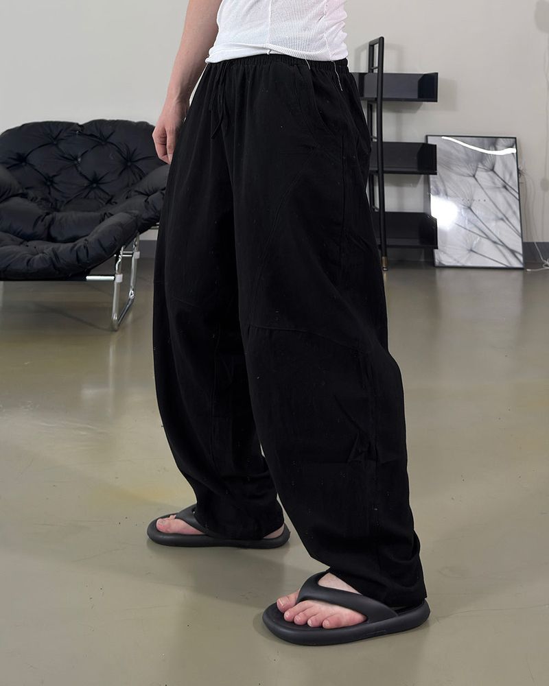 Beo Curved Linen Balloon Pants
