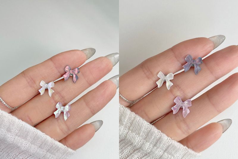 Frill ribbon Aurora piercing / 3 colors