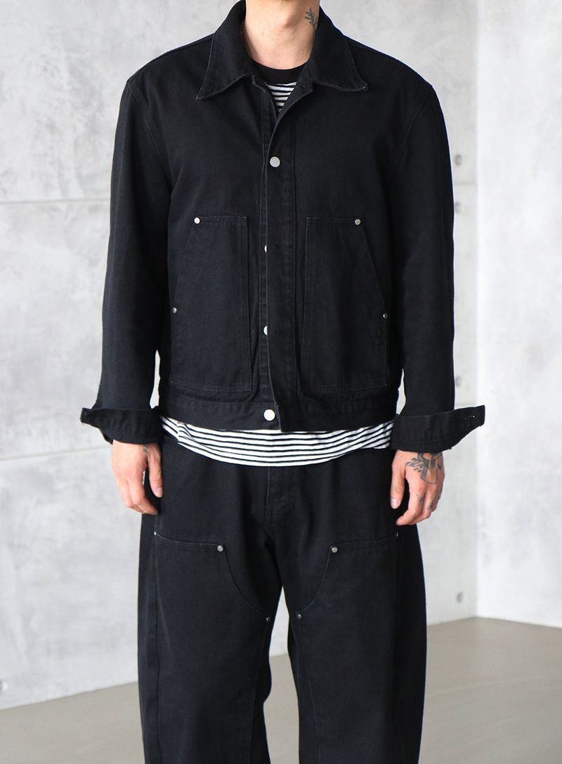 [UNISEX] Carpenter Black Denim Jacket
