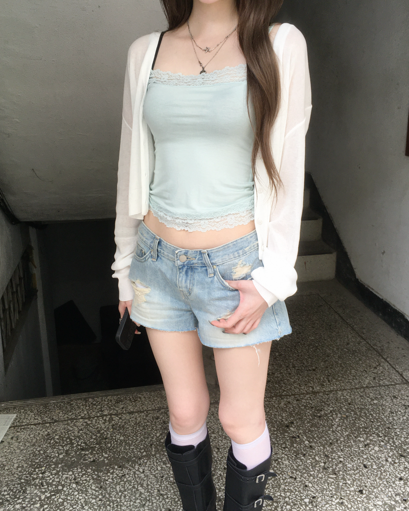 Pastel lace sleeveless