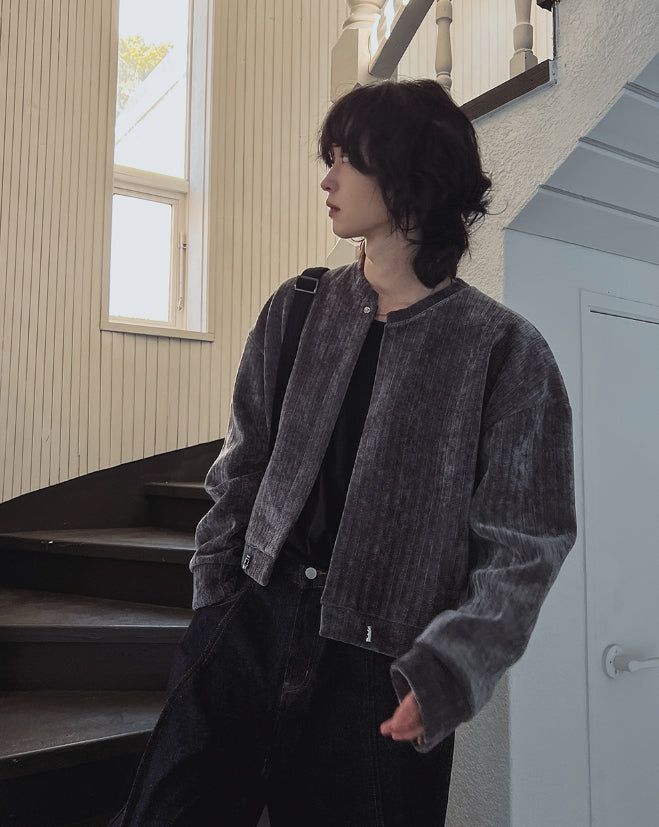 Lexi Velour Crop Cardigan