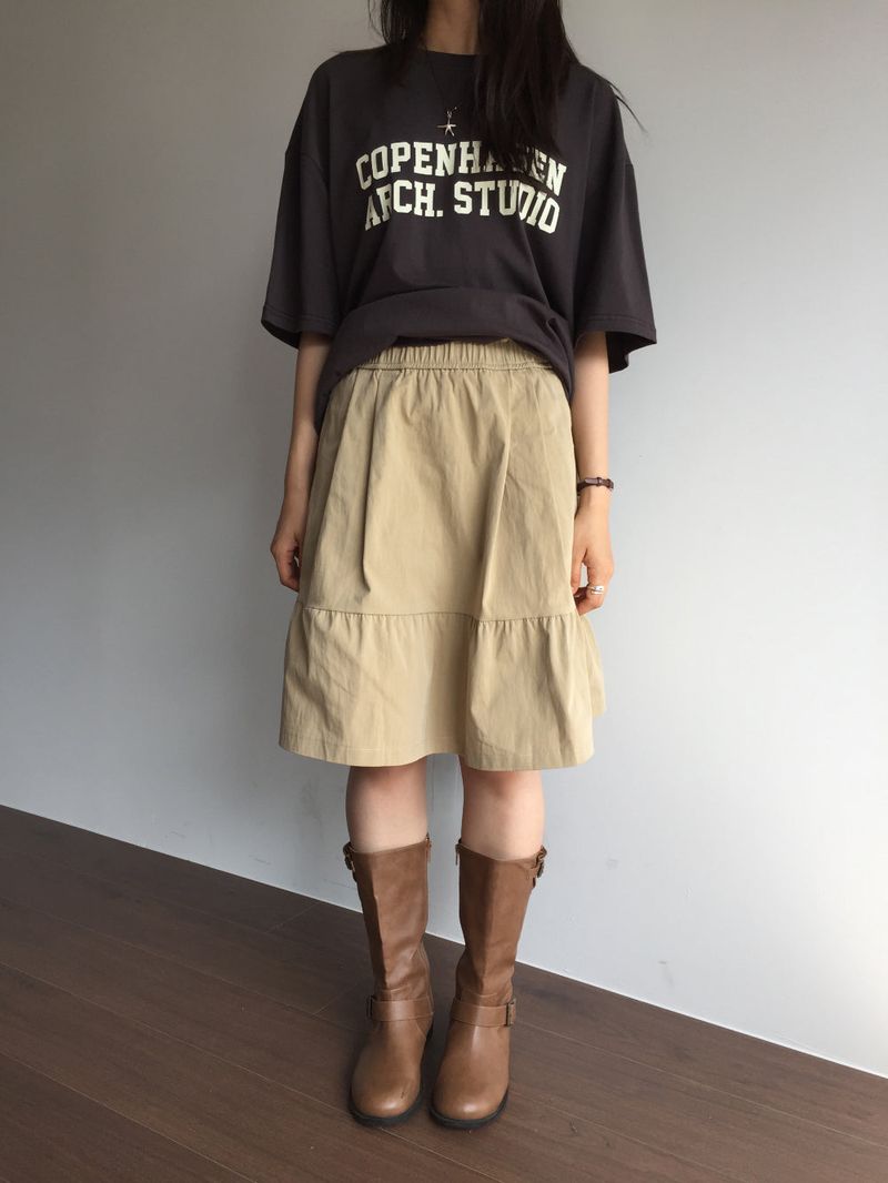v midi skirt (3color) 
