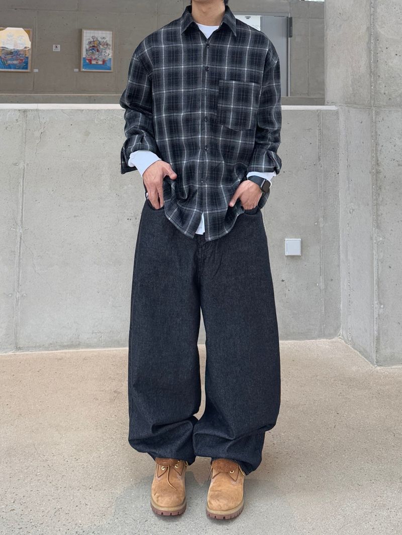 Plaid Loose Check Shirt (No.853)