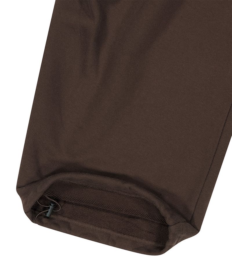 TWO-TUCK WIDE SWEAT PANTS_BROWN