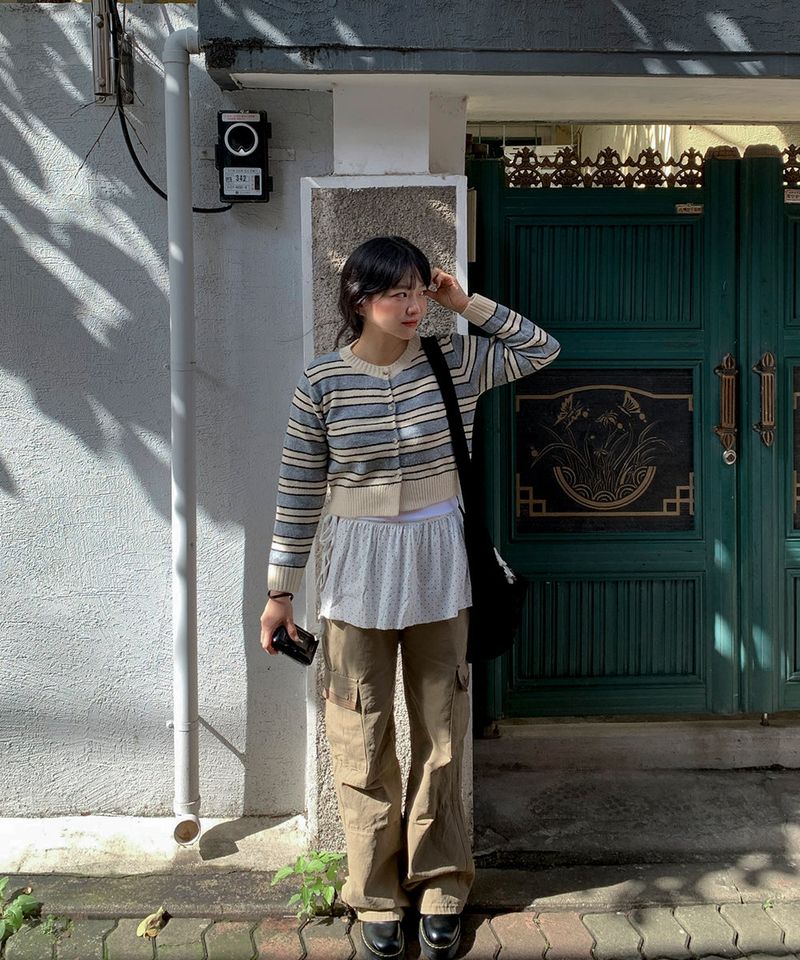 Mode Stripe Cardigan