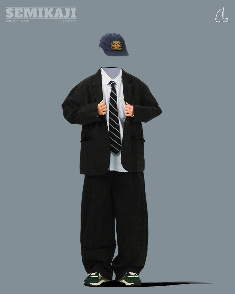 OD Deep One-tuck Wide Banding Pants