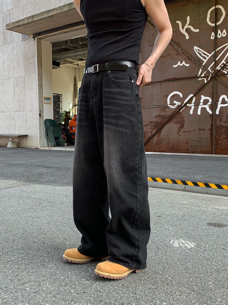 WHAT A LOOK（ワット ア ルック）の「コージーカットウォッシングワイドデニム（パンツ）」