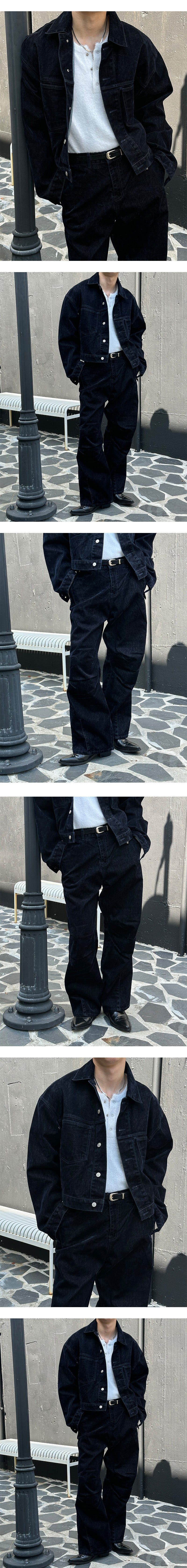 [F/W] ベルベットデニムクロップジャケット(2color)
