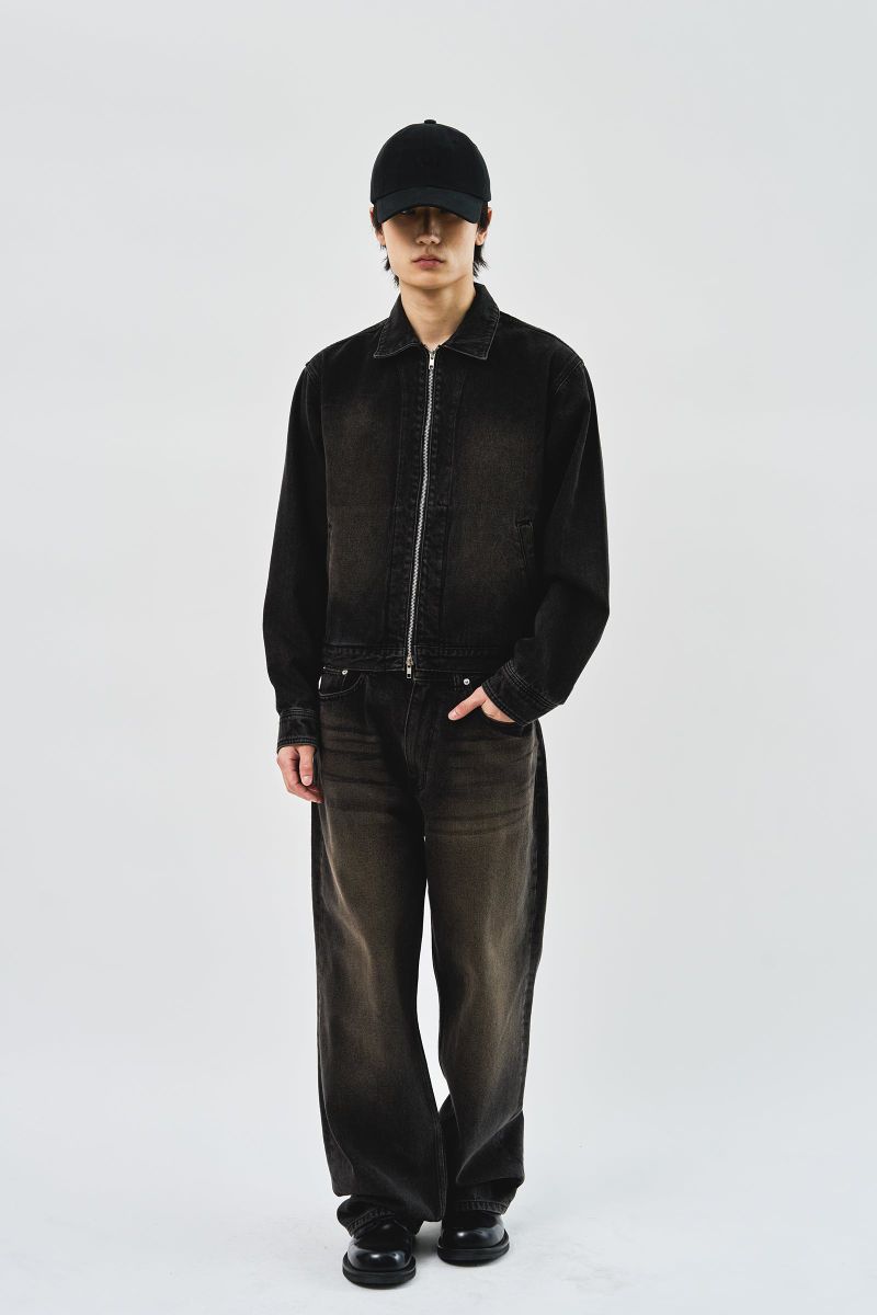 Norten Washed Denim Jacket_Washed Black