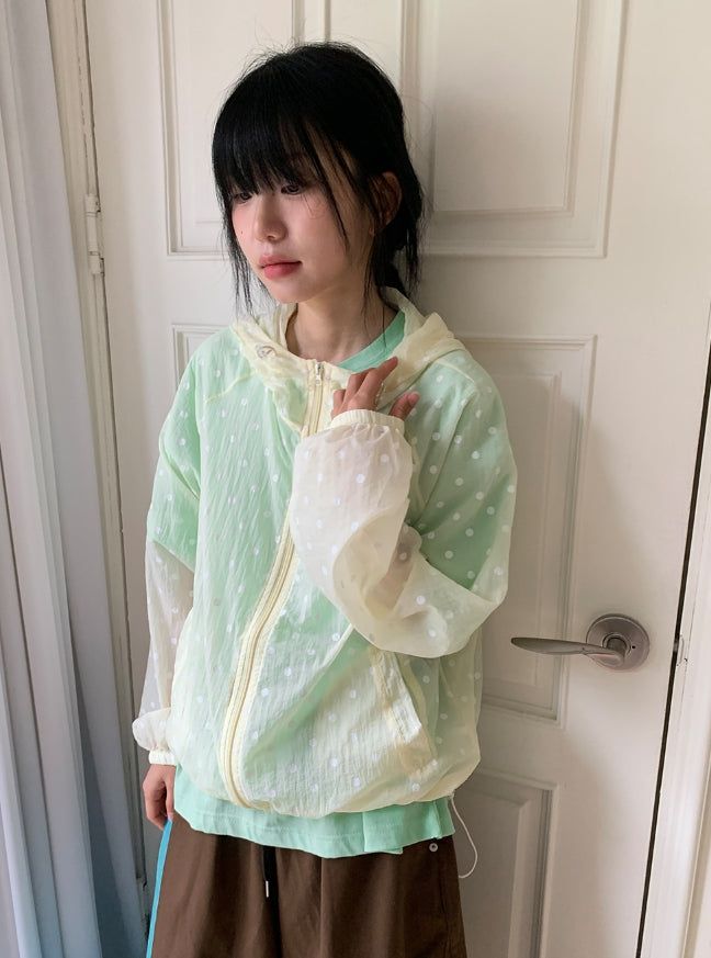 BAON（バオン）の「NE Summer Dot Wind Hood Jumper（Jackets/Outerwear）」