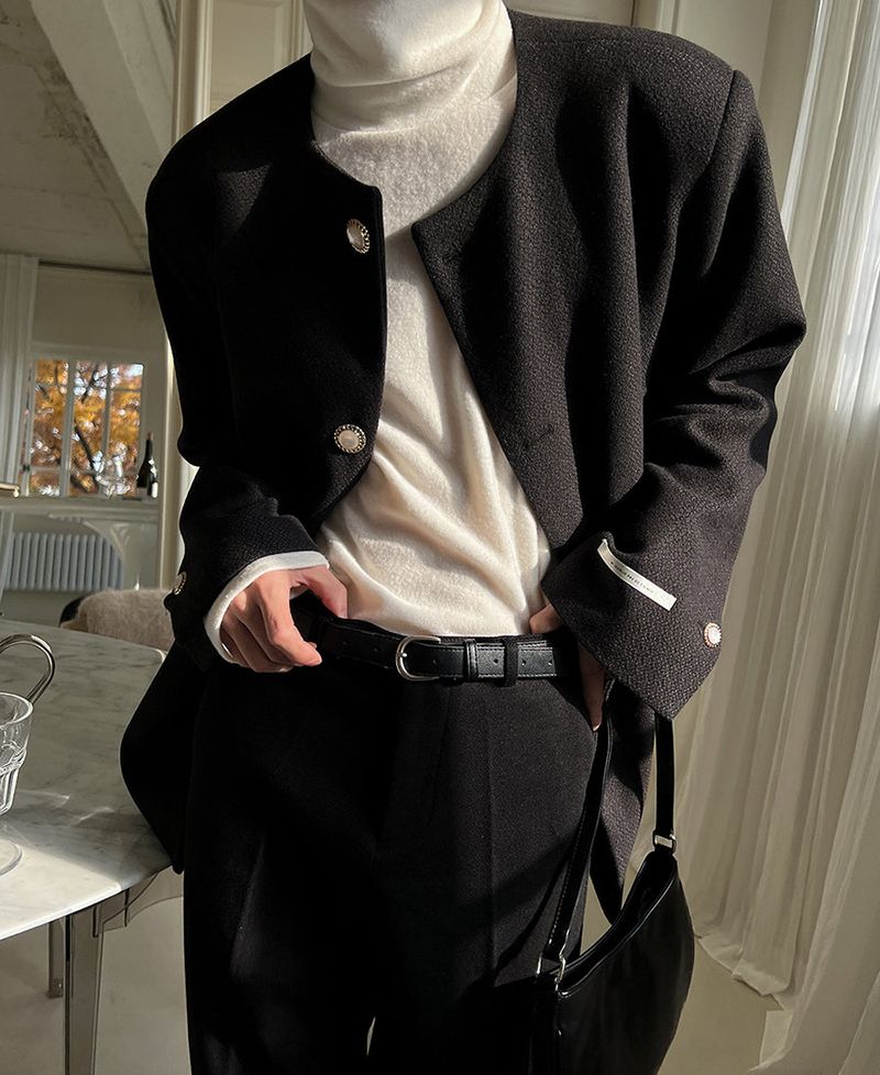 Sold winter tweed jacket (2 color)
