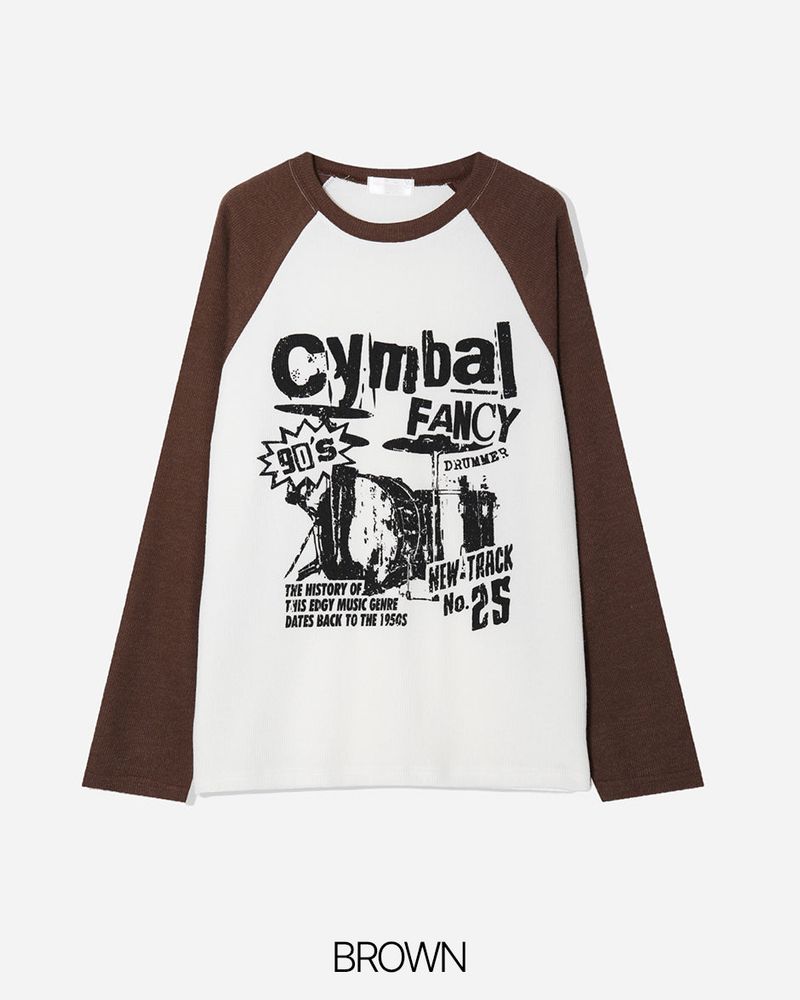 Fancy raglan knitwear T-shirt