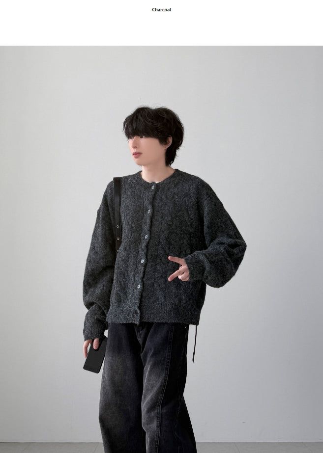 Runan Cable Hair Cardigan