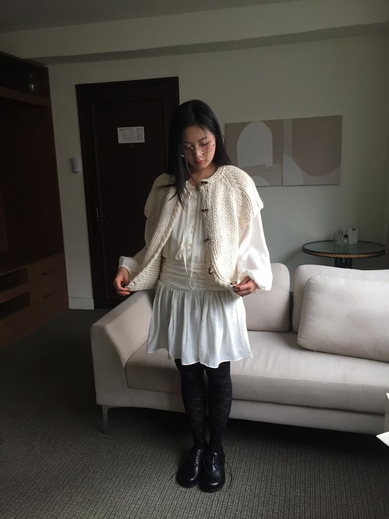 Grandma Hand-Knit Bolero (2color)