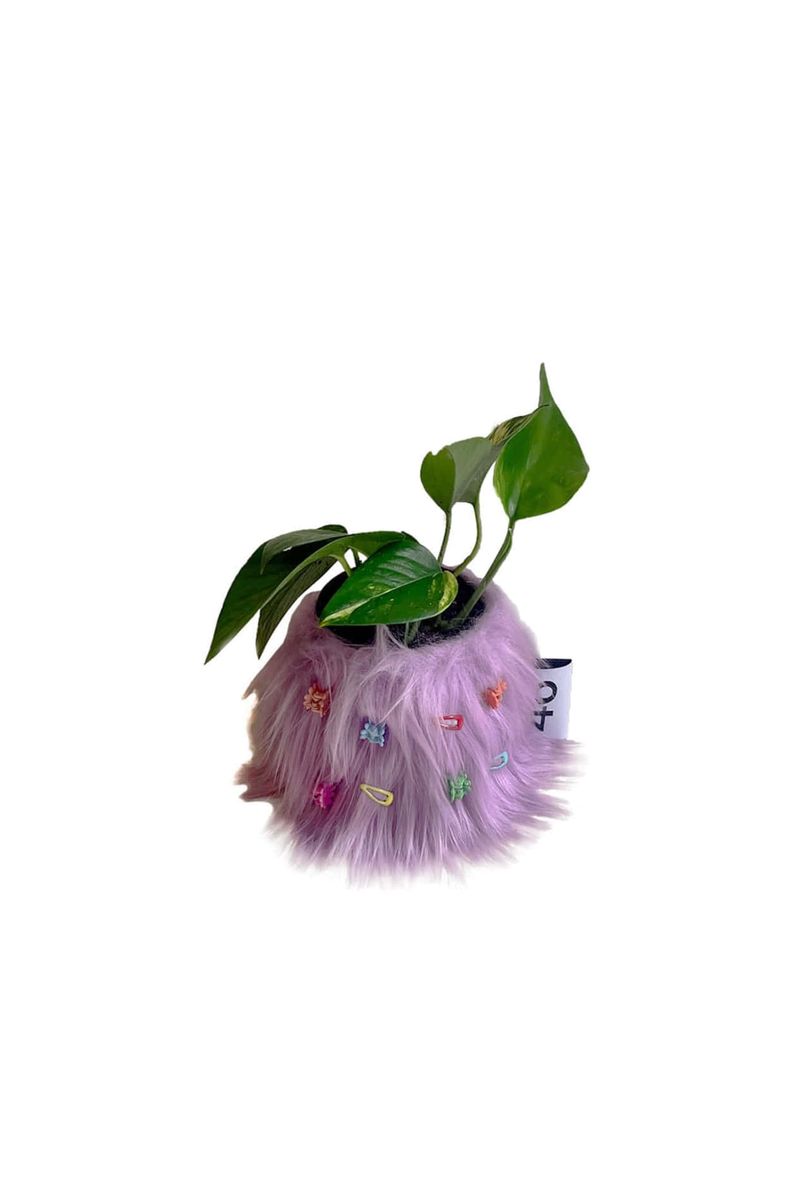 46month（フォーティーシックスマンス）の「FURRY POT COVER (PURPLE) + FURRY PIN SET（Interior）」