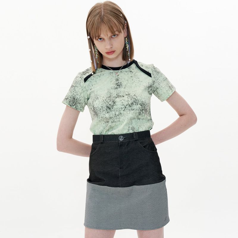 Stone Crop-T shirt [Light Green]