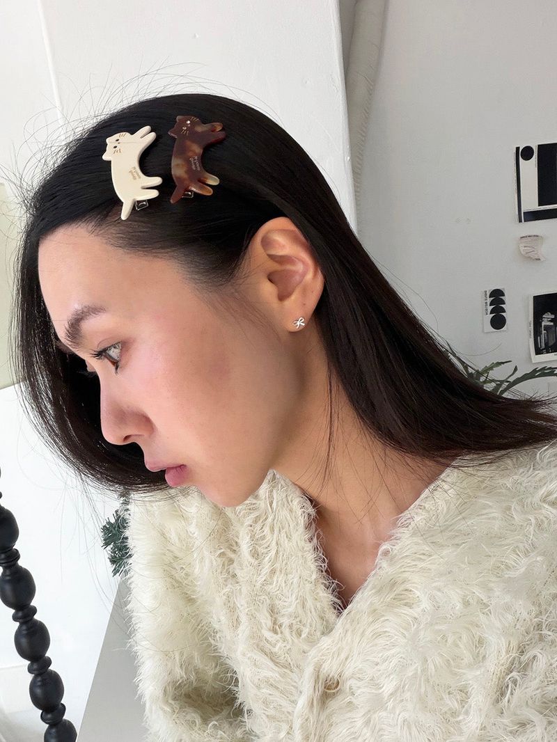 Running cat hair pin (8color)