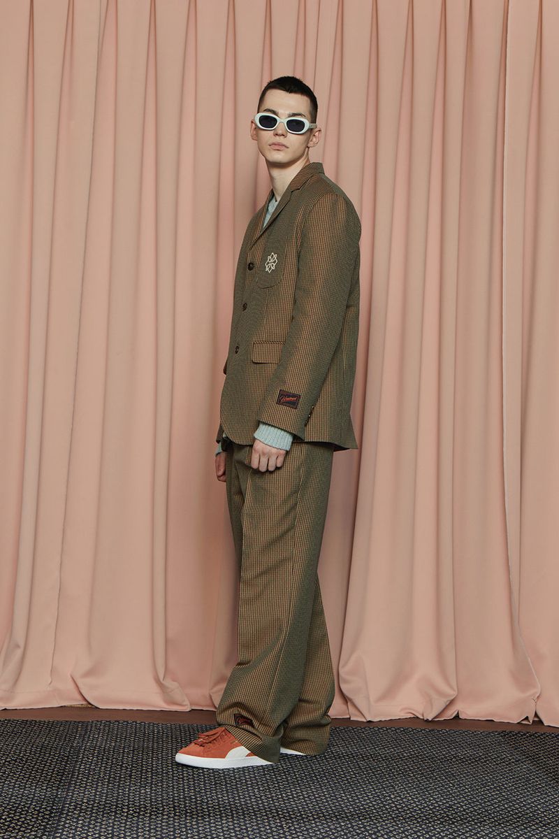 SYMBOL CHECK JACKET / BROWN&GREEN
