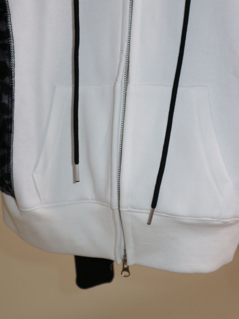 Kai Leopard Coloring Two Lines Cropped Napping Hood Zip-Up (Napping Lining)