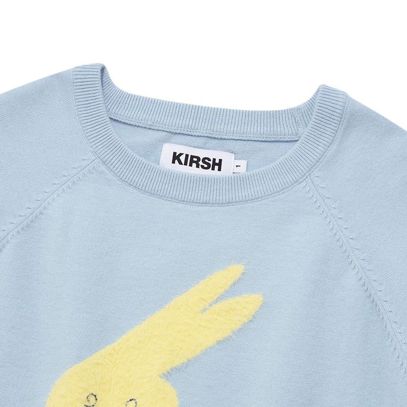 WITTY BUNNY FACE POINT KNIT [LIGHT BLUE]