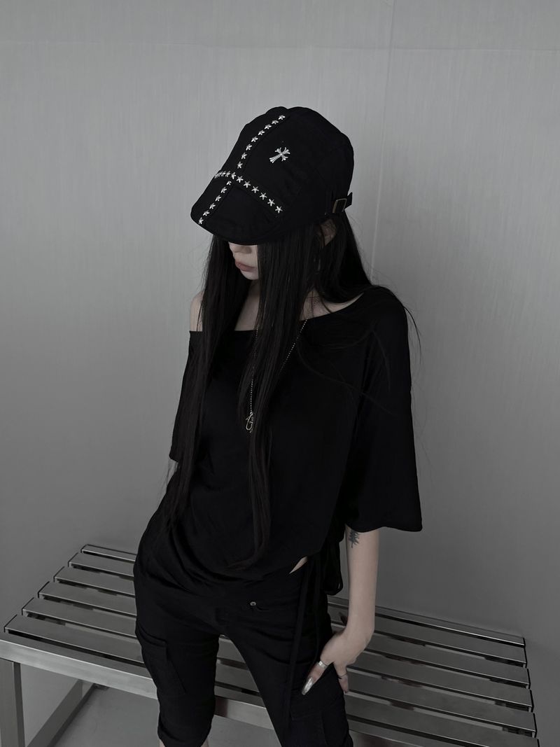 cross studded hunting cap (2color)