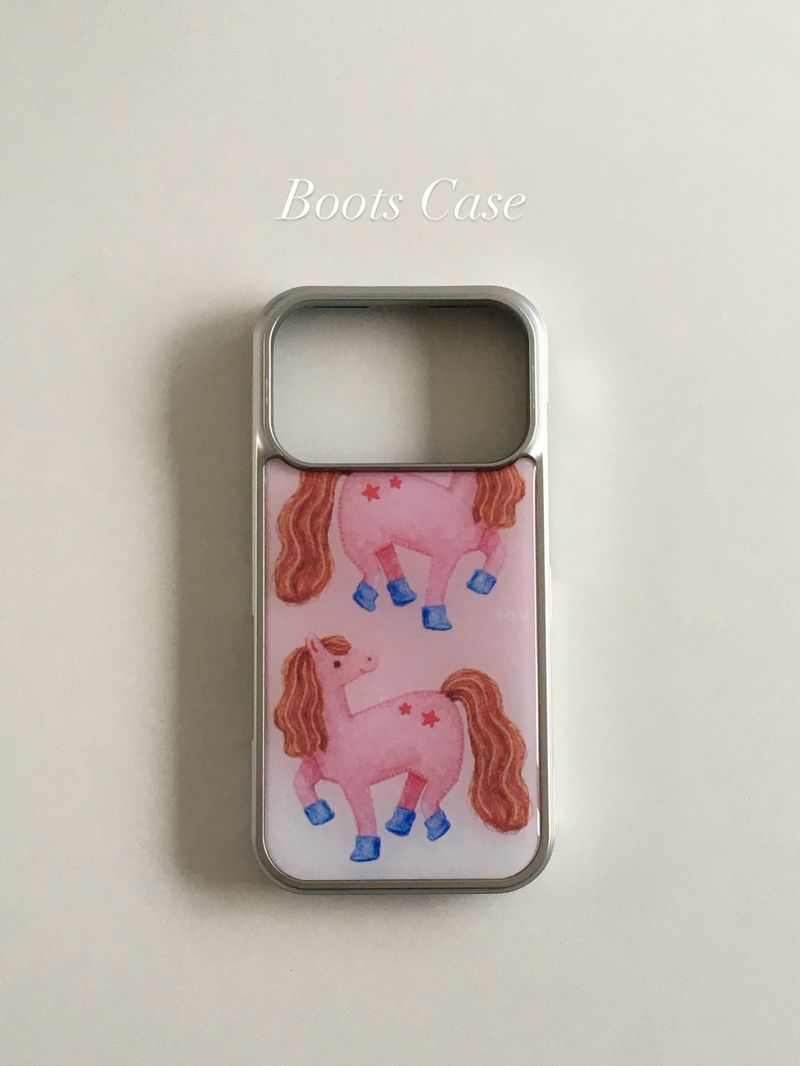 lovinhere(ラビンヒア)の「Boots Epoxy Silver Case(Smartphone Accessories)」