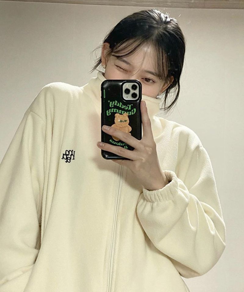 STITCH LOGO FLEECE ZIPUP JACKET