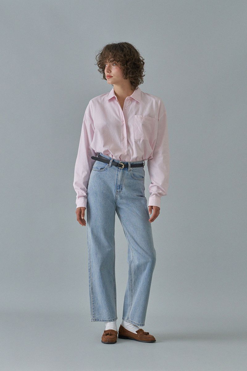 Oxford logo shirt_pink