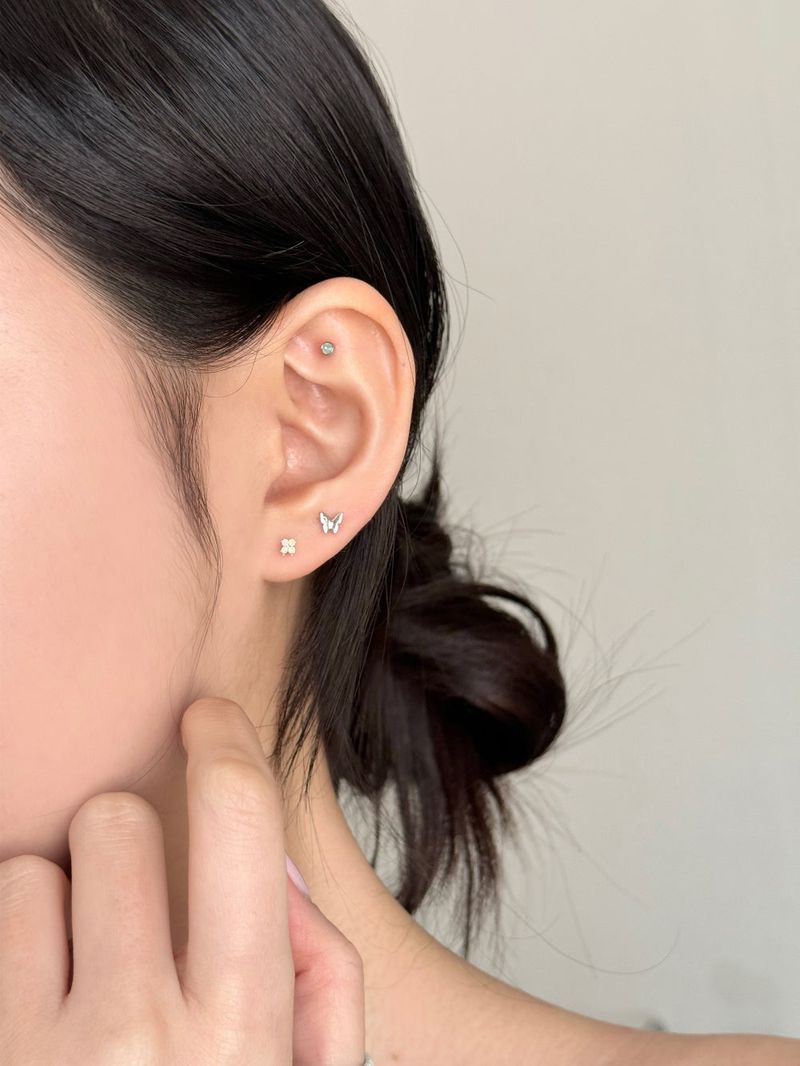 [3 set] Greenity Butterfly Piercing Set