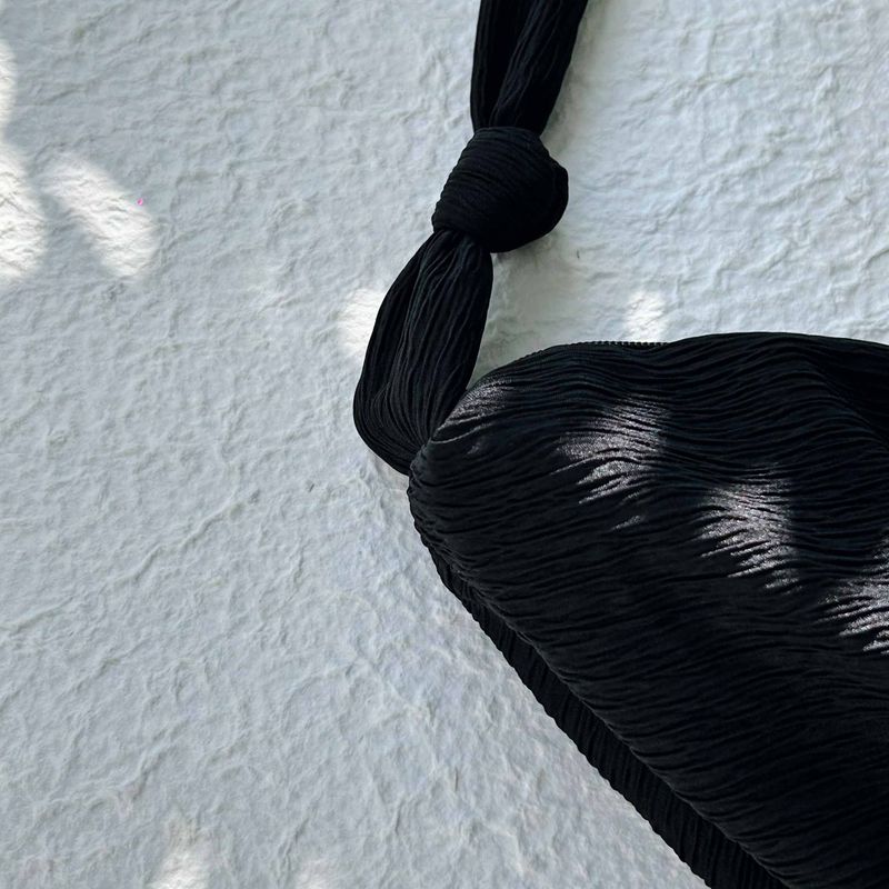 Knotted Pleated Crossbody Bag