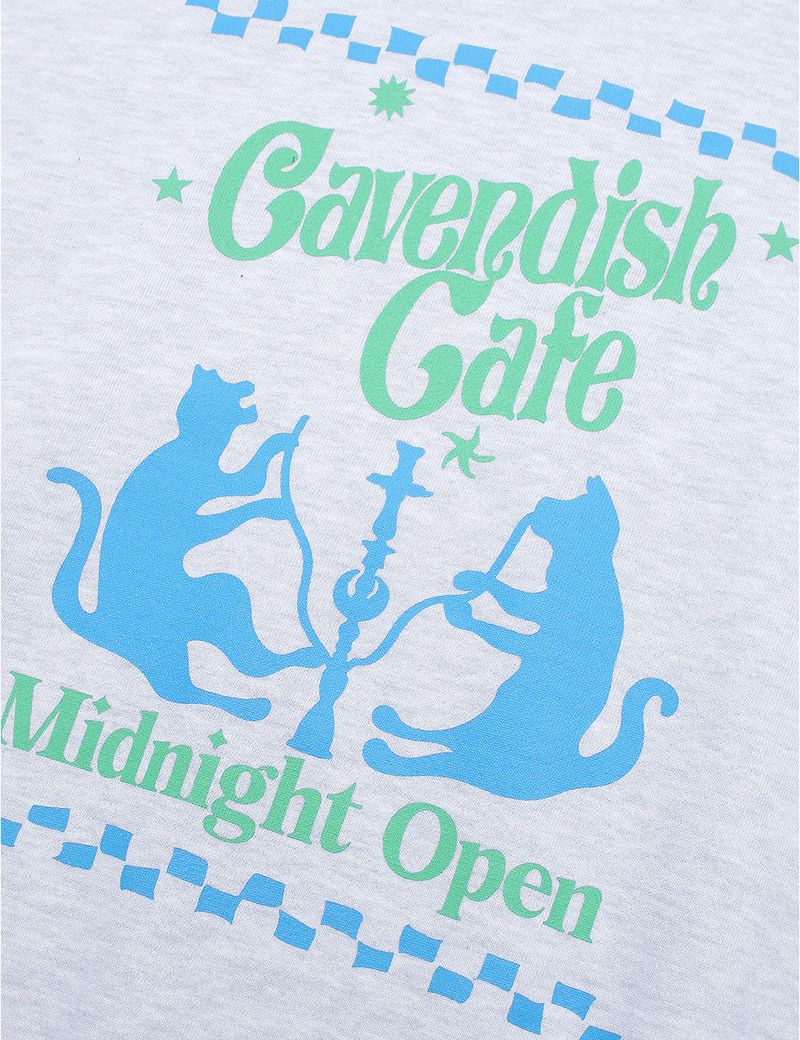 CAVENDISH CAFE SWEATSHIRT LIGHT GREY(CV2CFUM464A)