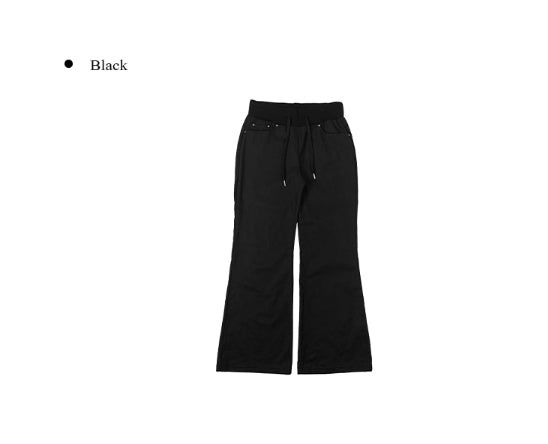 T-Shion Rivet Pocket Banding Bootcut Pants
