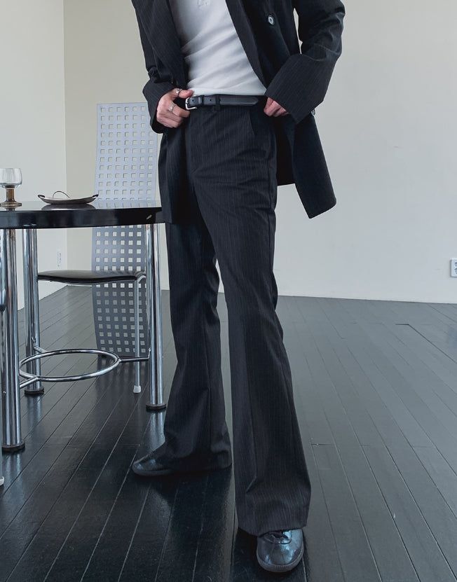 Lips Stripe Double Blazer Pants Set
