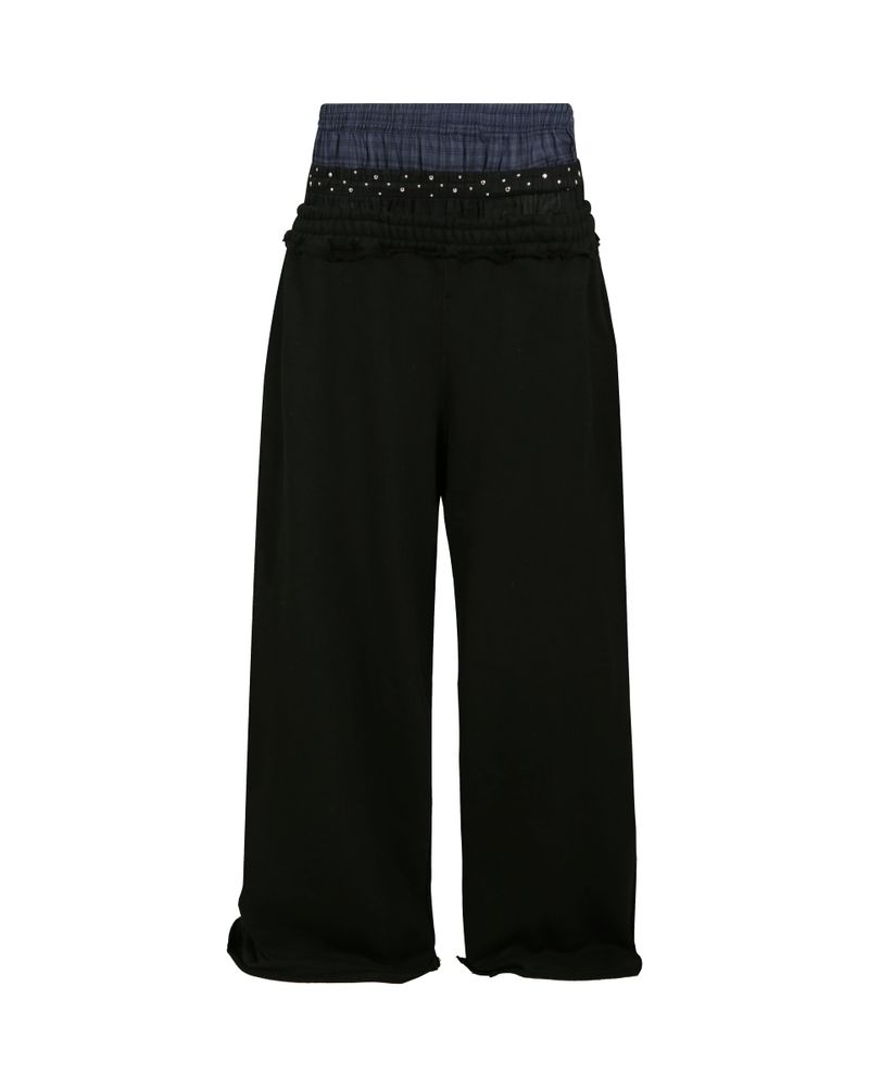 aldiyouu（アルディユー）の「Stud underwear sweatpants - Black（Pants）」