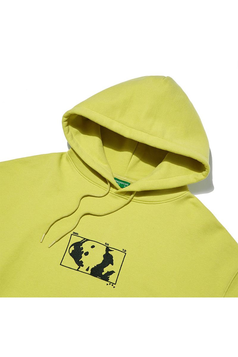 Square Graphic Hoodie_Lime Olive