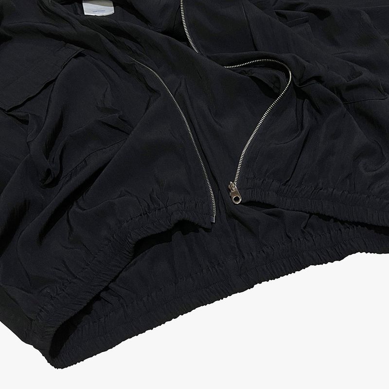 street shape shortsleeve zipup_black