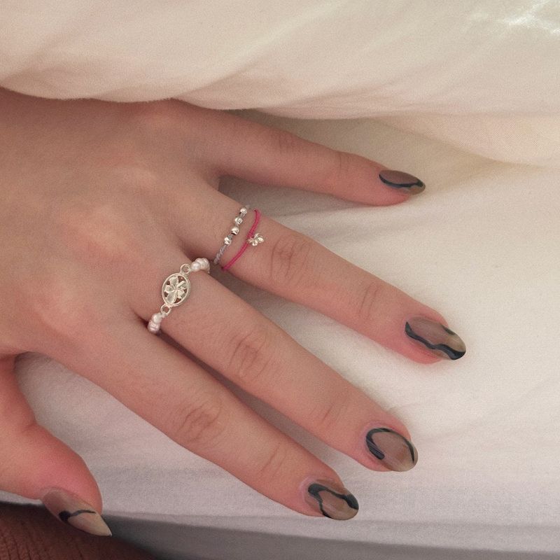 [CCNMADE][BTS V] GOOKHWA Silver Ring (Red)