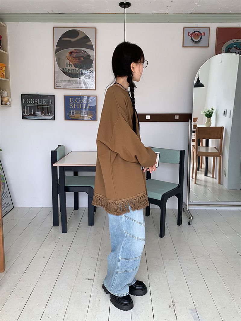 FRINGE TASSEL SWEAT SHIRT (3C)