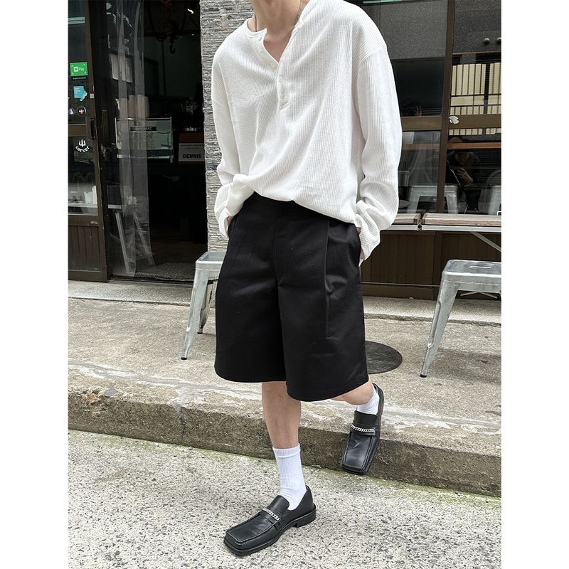 [S/S] Label bermuda cotton pants(4color)
