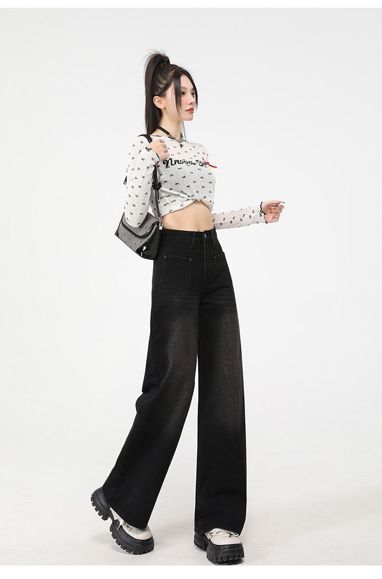 Charcoal Grey High-Rise Sculpting Cargo Jeans