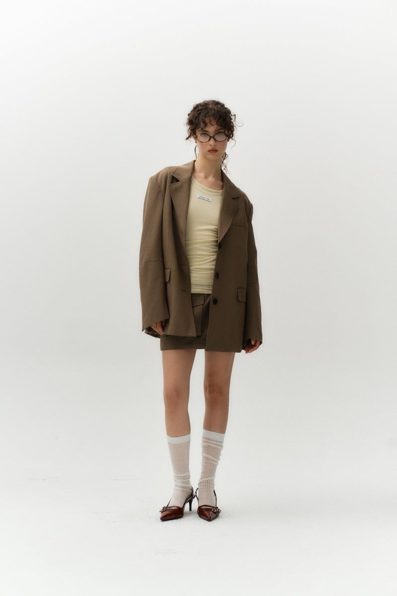 zip skirt (brown)