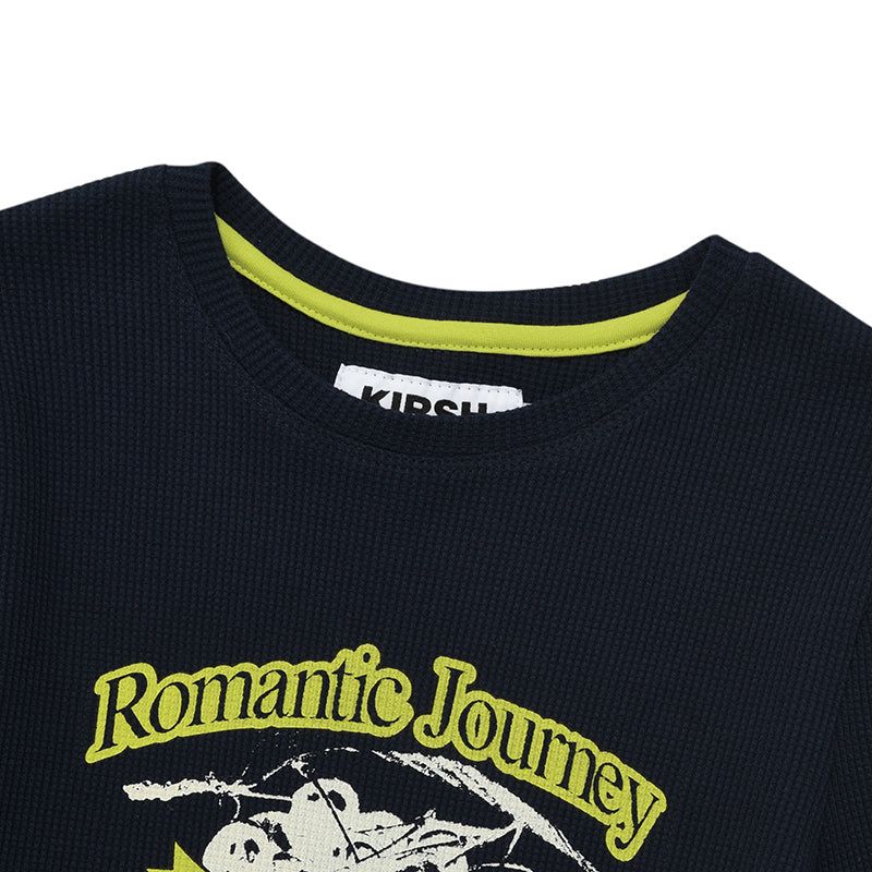 ELBOW POINT WAFFLE LONG SLEEVE [DARK NAVY]
