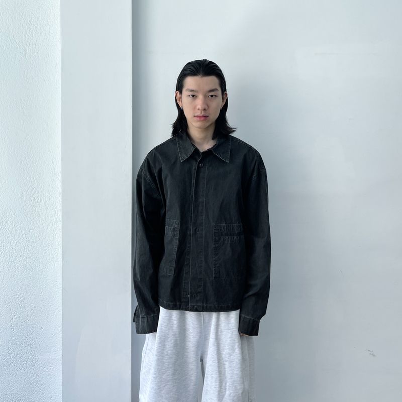 FADE MEET（フェードミート）の「Faded Cropped Work Jacket（Jackets/Outerwear）」