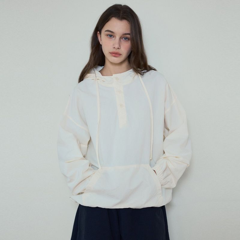 Windy Anorak Hooded Jacket_Ivory
