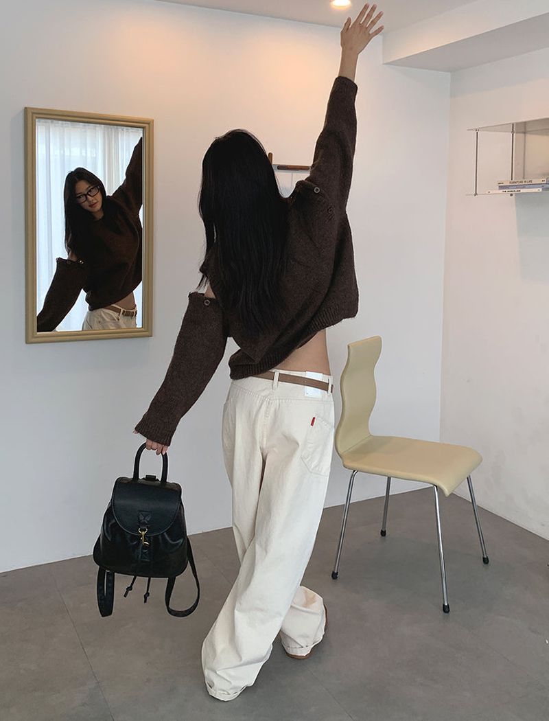 TURN POCKET WIDE COTTON PANTS (2C)
