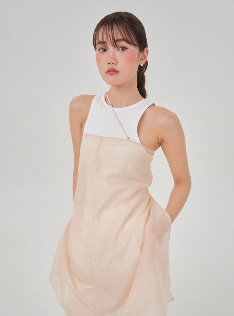 Multi layered dress (peach)
