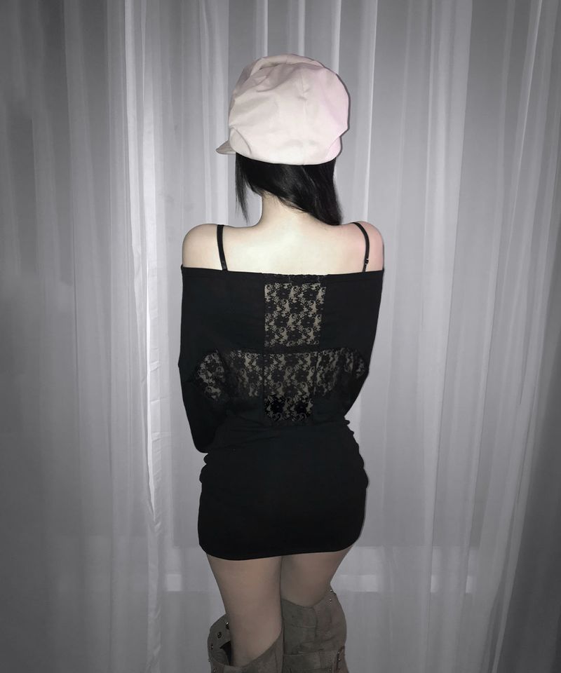 aly lace cross ops (3colors)